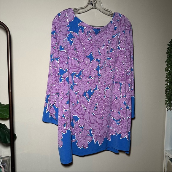 Bob Mackie Artsy Tropical Floral Blouse 3X - Picture 14 of 14